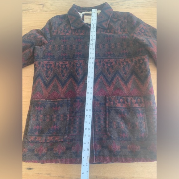 Weatherproof Vintage Aztec Sherpa Lined Jacket Coat Button Down Brown Women’s M - Picture 7 of 10